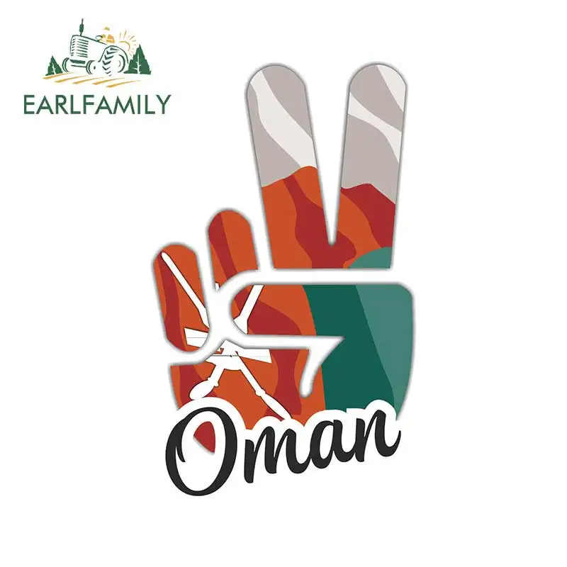 

EARLFAMILY 13cm x 7.8cm For Oman Victory Cartoon Car Stickers Surfboard Decal Car Door Protector Occlusion Scratch DIY