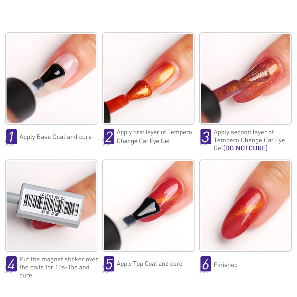 Modelones изменение температуры цвет Магнитный светодиодный гель замачиваемый