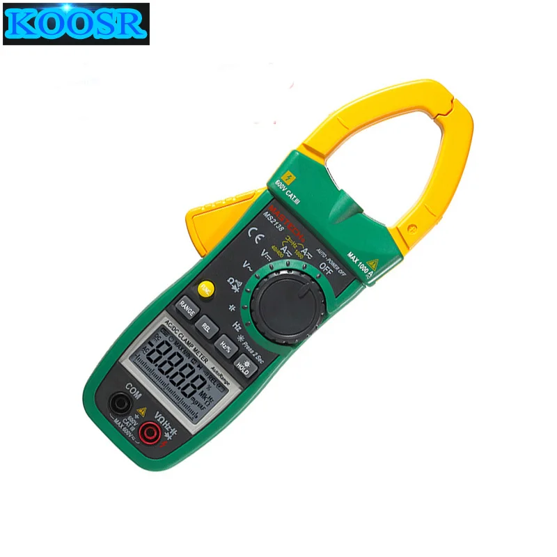 MASTECH MS2138 цифровой 1000A AC DC клещи мультиметр переменного электрического тока 4000