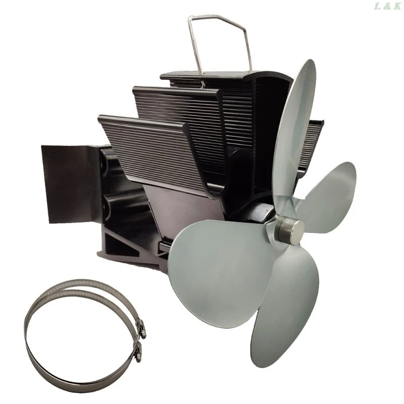 

4 Blades Heat Powered Fireplace Stove Hanging fireplace Fan
