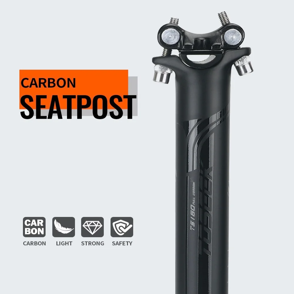 

Seatpost Carbon Carbon Seatpost Matte Black MTB/Road Bike Seat Post Offset 0mm Bicycle Seat Post Length 400mm Bike Parts