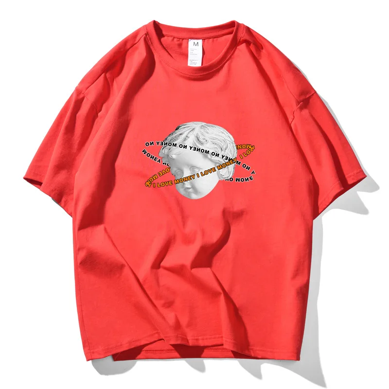 Мужская футболка из 100% хлопка высокого качества летняя модная парная с забавным