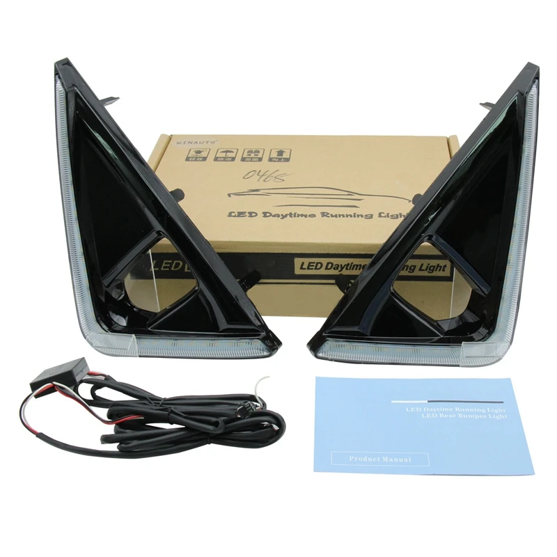 

2Pcs for Toyota Alpha 2018-2019 with Yellow and Blue Three-Color Daytime Running Lights