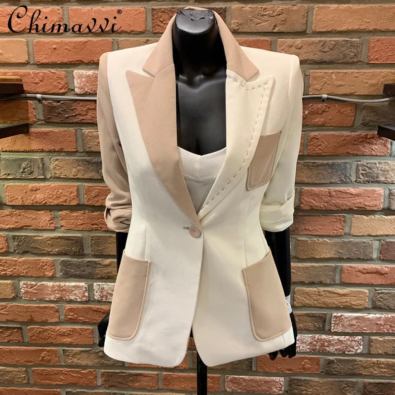 

Jacket Female Oversize Female Blazer Women's Long Sleeve Outerwear American Coat In Strict Style Lady Clothing Autumn 2021