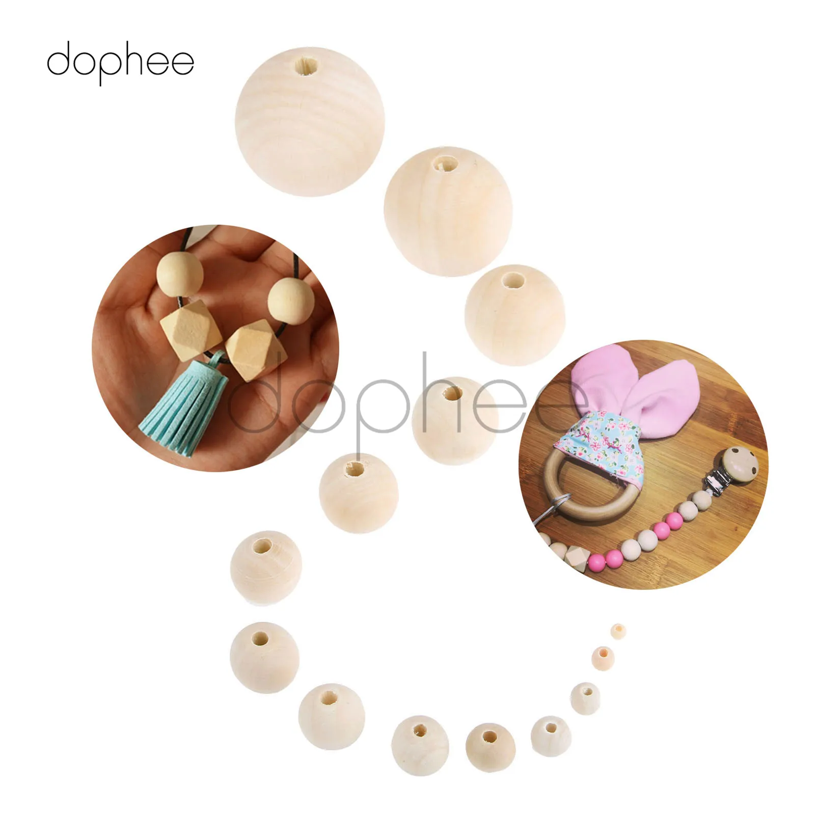 2-50 шт. бусины из натурального дерева для украшения ожерелья | Дом и сад