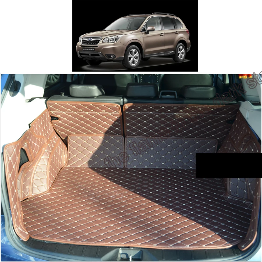 Lsrtw2017 волокна кожи багажник автомобиля коврик для subaru forester 2013 sj sk, аксессуары для интерьера