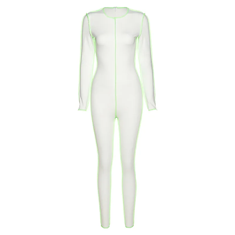 

92P1737987 Spring and autumn leisure new women's fashion line design high waist long sleeve sports Jumpsuit