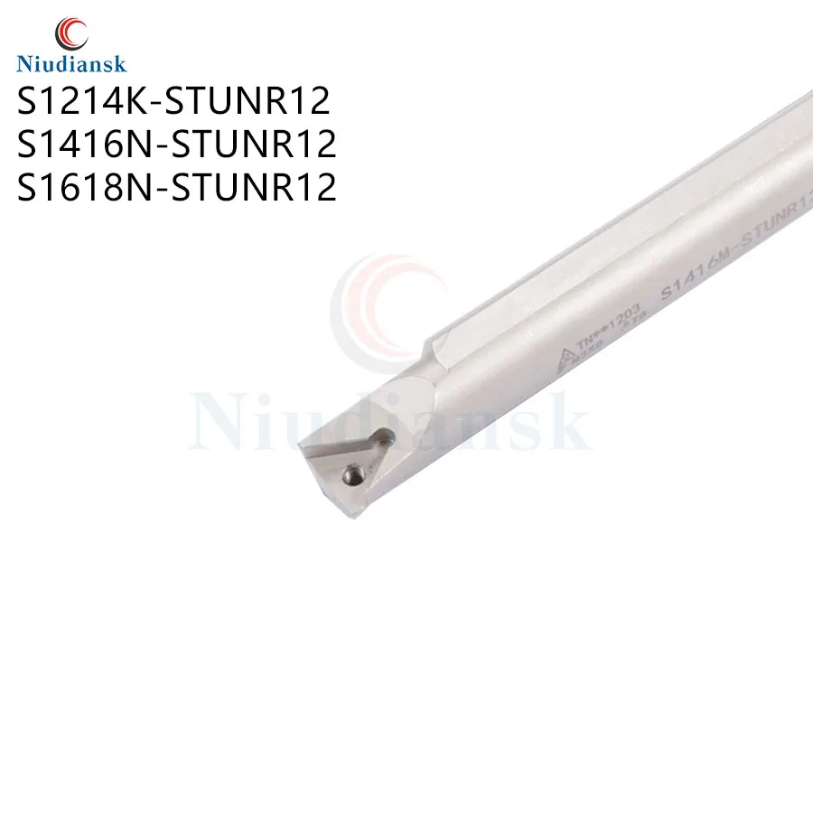 

1pc S1214K-STUNR12 CNC Lathe Tool S1416N-STUNR12 Internal Turning Tool Holder S1618N-STUNR12 Spring Steel Inner Hole Arbor STUNR