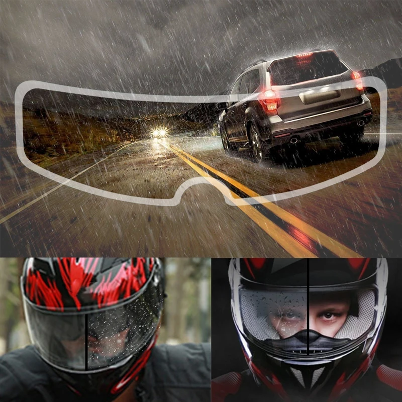 

Universal Rainproof Motorcycle Helmet Lens Film Anti-Fog Protective Clear Visor Shield Patch Sticker for K3 K4 AX8 LS2 HJC MT He