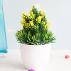 Искусственное растение в горшке, комнатное зеленое растение, трава, офисное украшение для дома, имитация цветка (белые горшки)