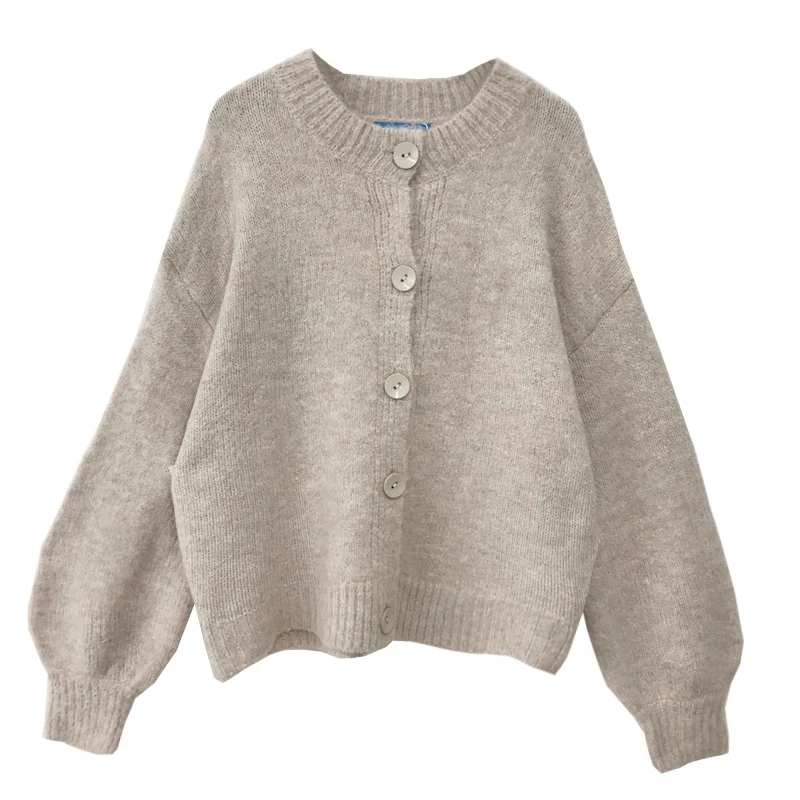 

Korean Casual Chic Elegant Knitted Cardigan Women Cashmere Wool Pull Femme Cardigans 2020 Autumn Winter Warm Sweater Tops