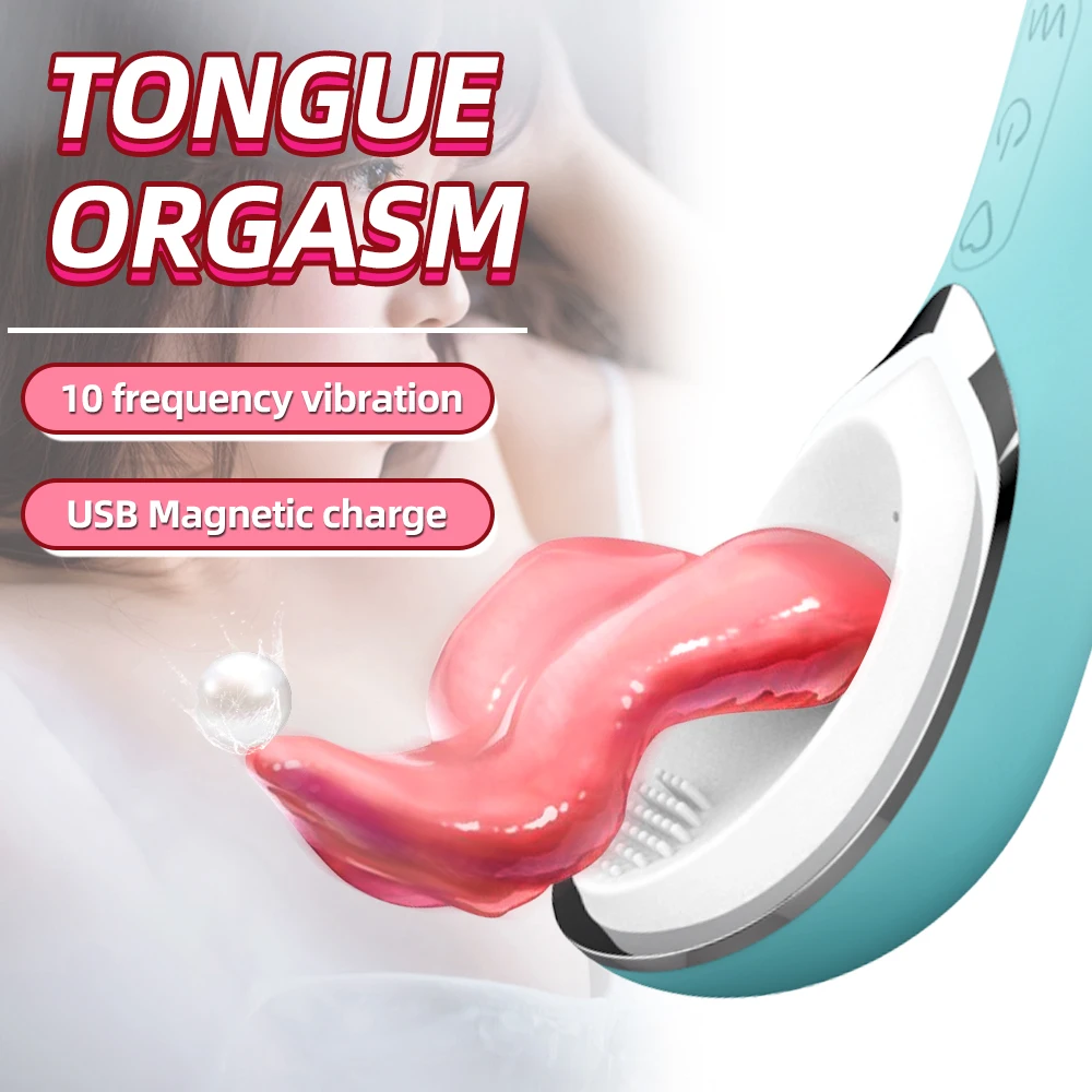 

Tongue Licking Vibrator G-Spot Nipple Clitoris Stimulation Lick Teasing&Vibration Massager 2 In 1 Adult Orgasm Sex Toy For Women