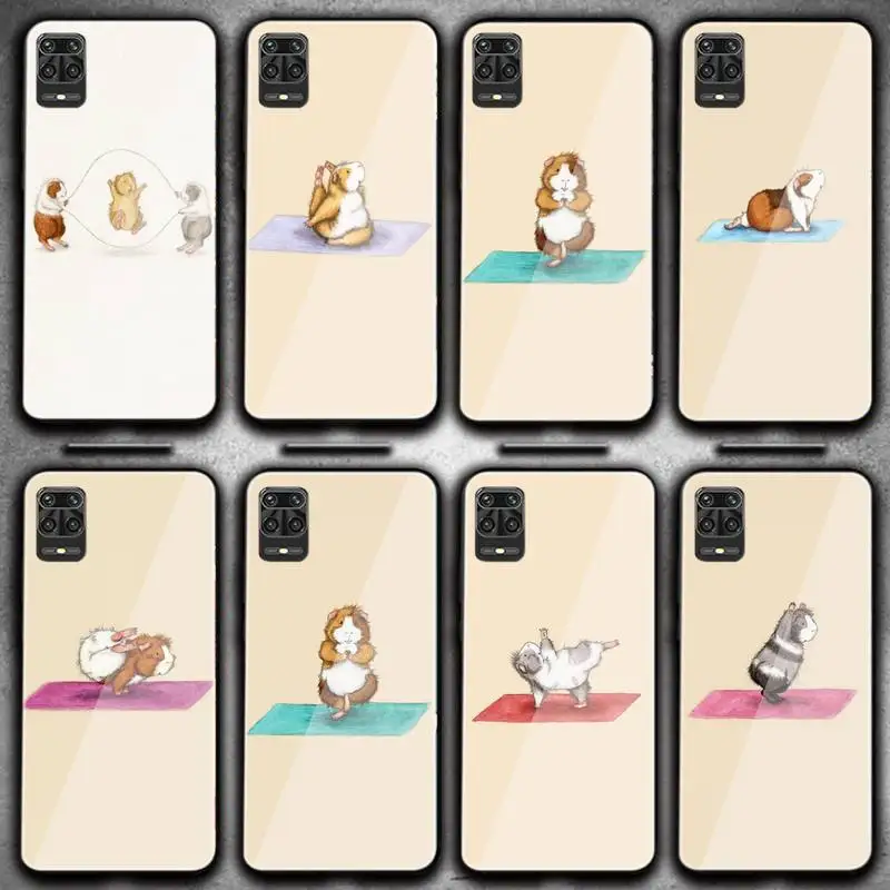 

Guinea Pig Yoga Pose Soft Cover Phone Case For Redmi 4X 5 5plus 6 6A Note 4 5 6 6pro 7 Xiaomi 6 8se MIX2S Note 3 Tempered Glass