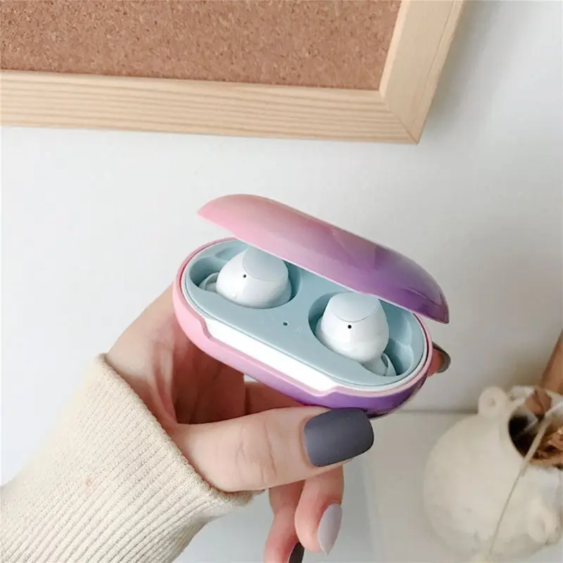 

Gradient Color Protective Case Hard PC Shell Earphone Cover for Samsung-Galaxy Buds/Buds+ Bluetooth Headset