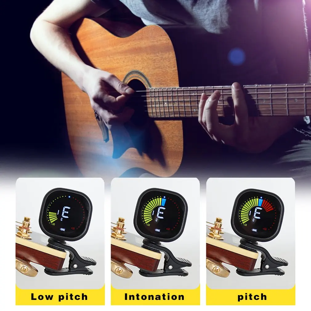 

Guitar Tuner Metronome Digital Sensitive Metronome Tuner Clip Mic for Chromatic Guitar/Bass/Ukulele/Violin Tuning