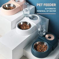 dog cat bowls automatic drinking water for pets and food bowl set anti skid and non overflow detachable feeders dogs accessories
