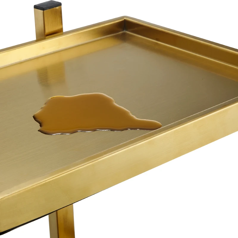 

Stainless steel beauty and hairdressing cart strong load-bearing haircut folding tool cart universal mobile hair salon special h