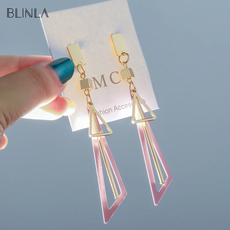 Женские Висячие серьги-подвески BLINLA золотистые серьги геометрической формы