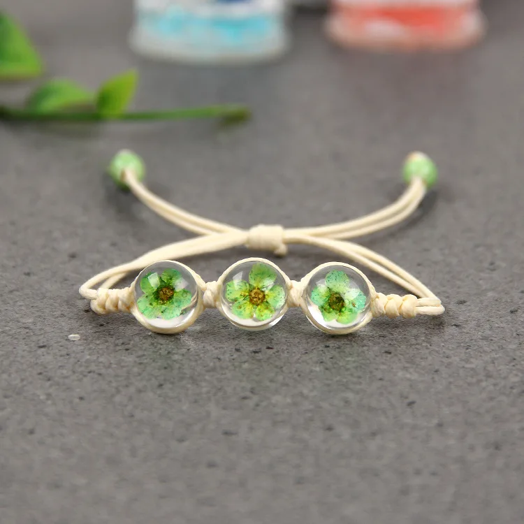 Браслет из натурального белого хрустального камня многоцветный вечный Цветок