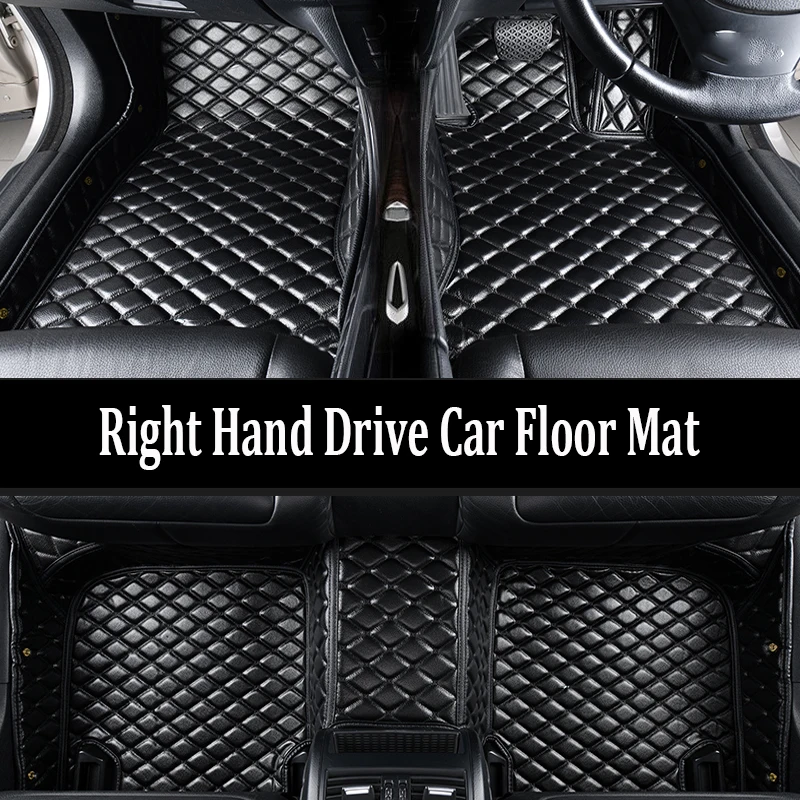 

Leather Car Floor Mats Fit Right Hand Drive For Toyota Mark X Reiz 2007-2016 Year Custom Automobile Carpet Cover Car Accessories