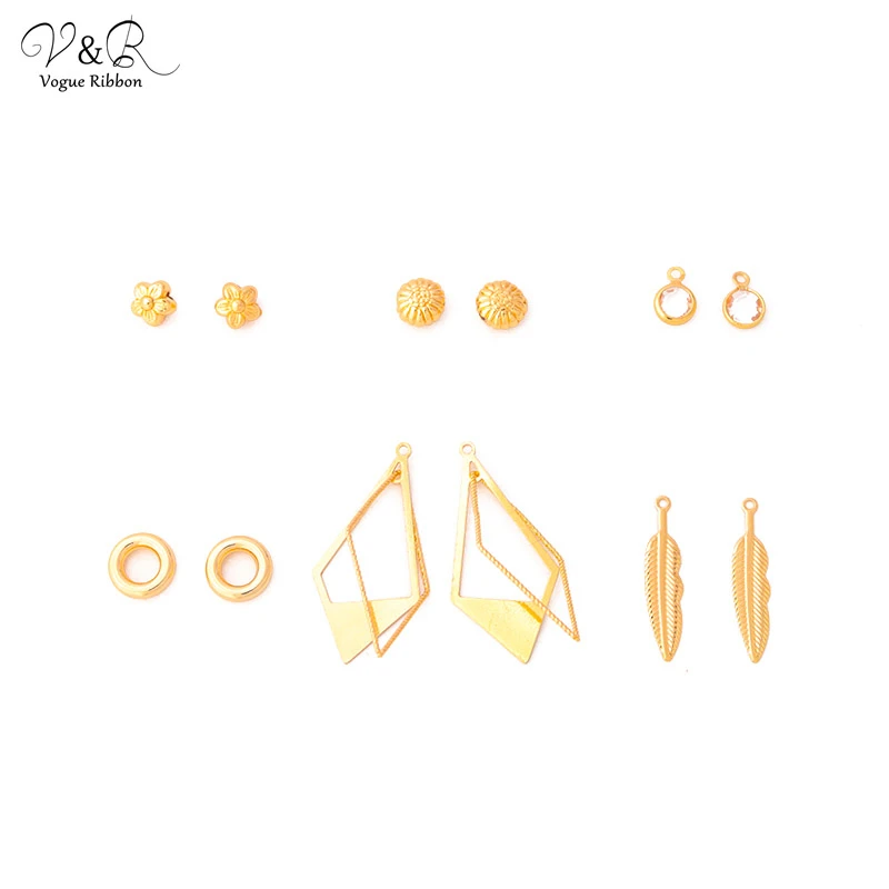 Металлическая подвеска для изготовления ювелирных изделий позолоченная с