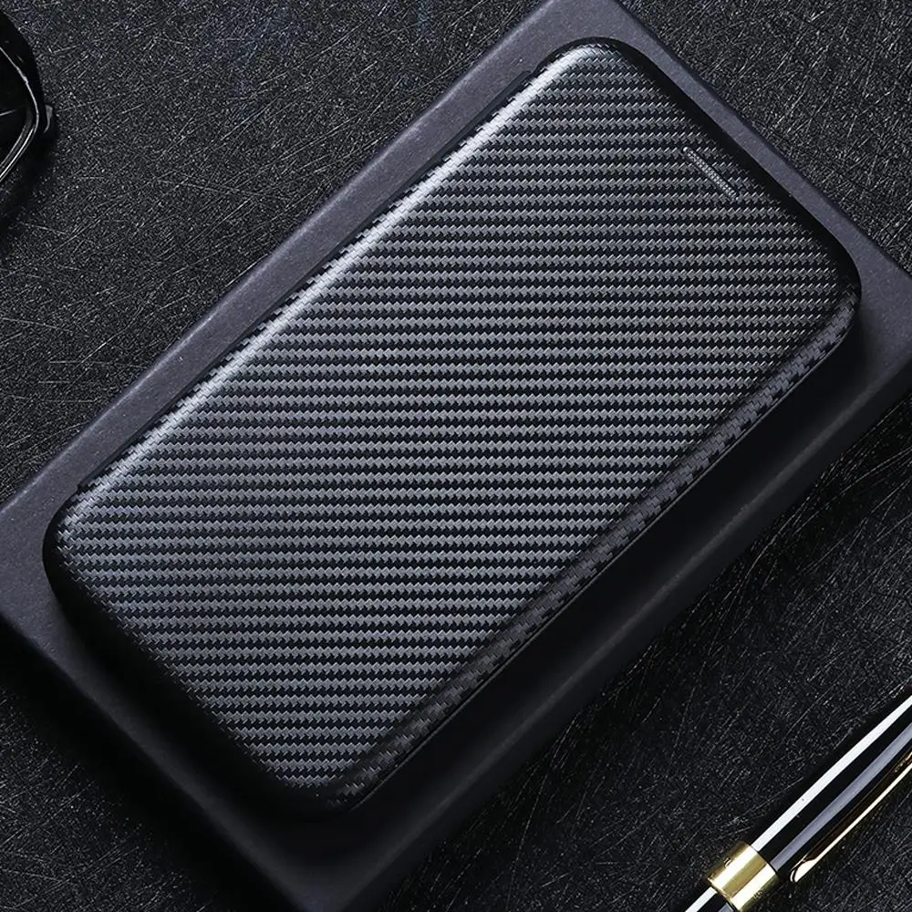 Carbon Fiber Flip Magnetic Leather Case For FUJITSU Arrows NX WE F Plus NX9 U RX M05 J BE4 5G Cover Phone Case Fundas Coque