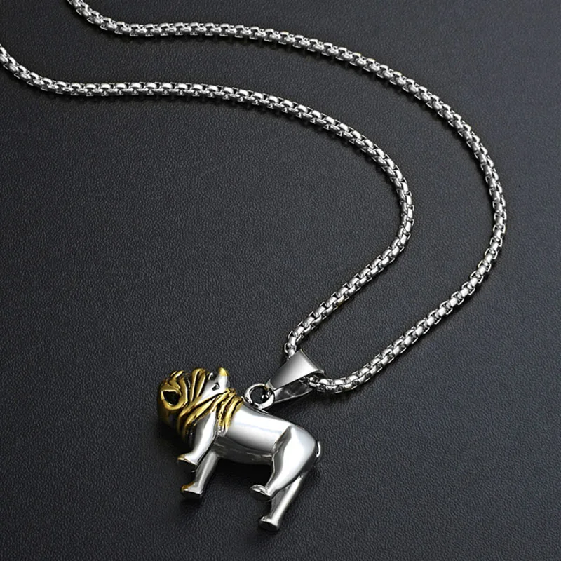 Ожерелье с подвеской в виде французского бульдога из нержавеющей стали|Цепочки| |
