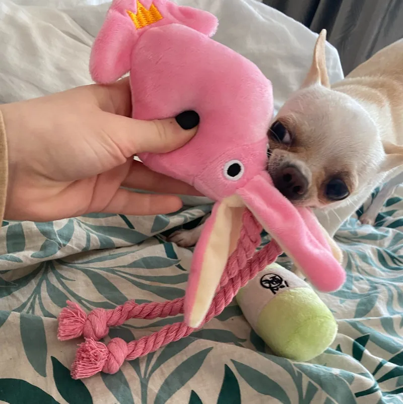 

Funny Dog Squeaky Stuffed Toys Toys Octopus Shaped Dog Interactive Toy Squid Cute Plush Pet Toys Chew For Dogs Dog Accessories
