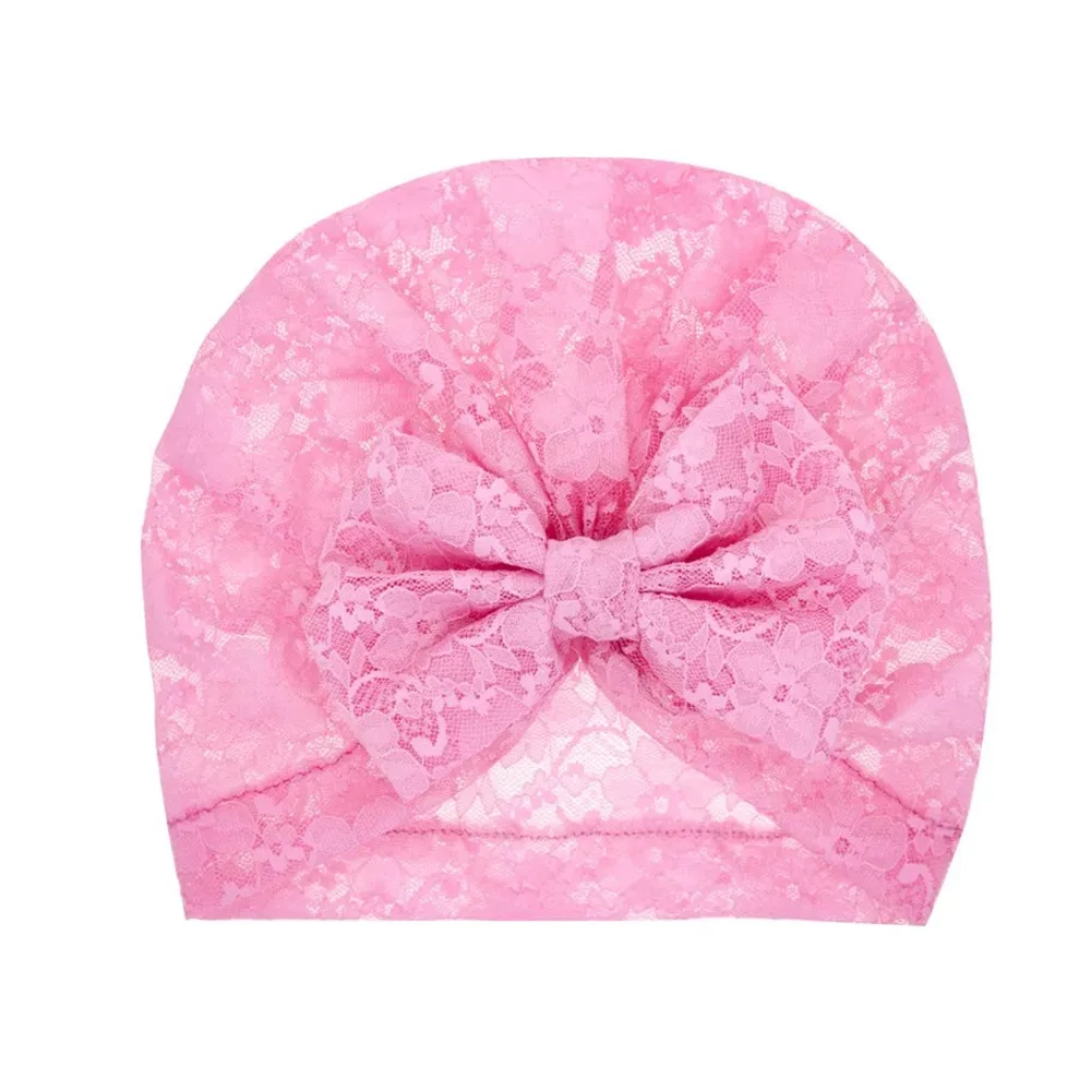 1 Piece Fashion Bow Baby Hat Lace Breathable Autumn Winter Thin Cap Photography Props | Детская одежда и обувь
