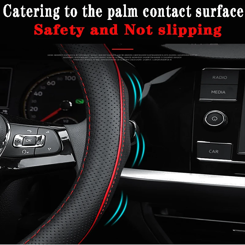 

Suitable for Dodge Caliber Durango Journey Charger Avenger Challenger Accessories Tasteless Thin Car Leather Steering WheelCover