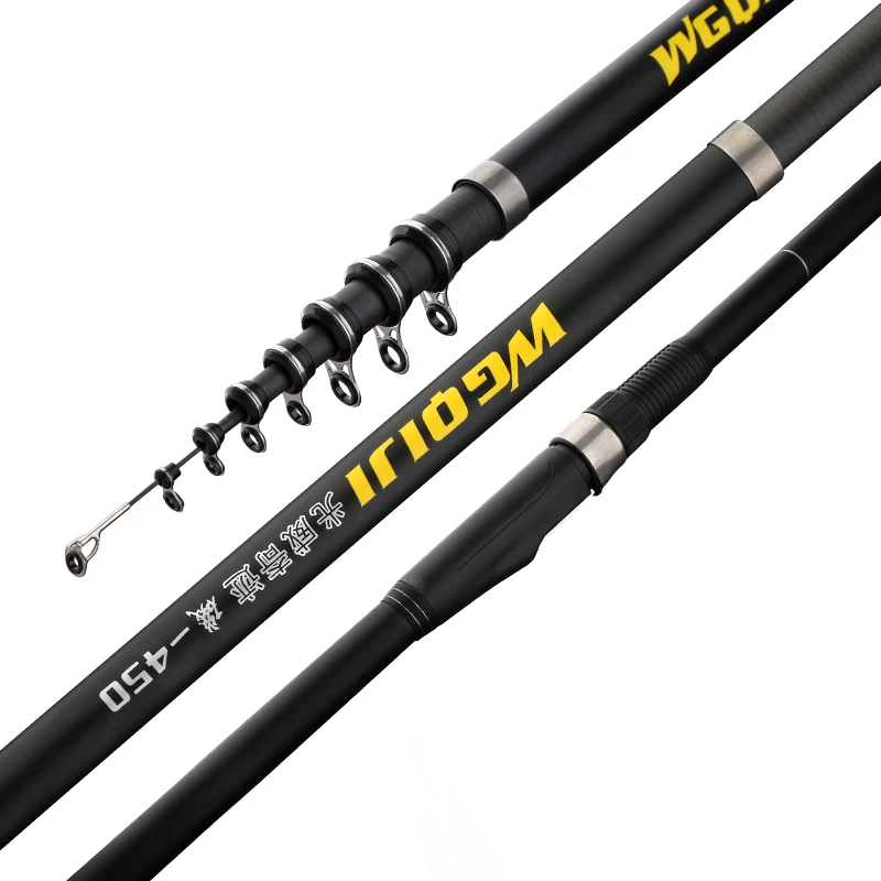 

Power Telescopic Rock Fishing Rod High Quality 2.7m-6.3m carbon fiber Spinning Fishing Rod Carp Feeder Rod Travel Boats Sea