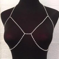 2020 womens sexy rhinestone body fashion luxury necklace jewelry shiny rhinestone crystal bra figure charming club jewelry gift