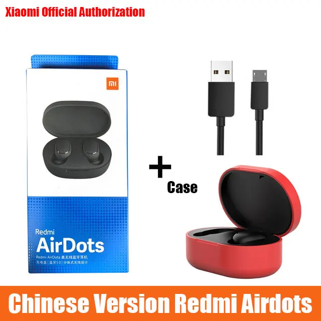 Xiaomi Redmi Airdots наушники-вкладыши TWS Bluetooth 5,0 наушники стерео Беспроводной активный Шум отмена с микрофоном громкой связи - Цвет: As the picture