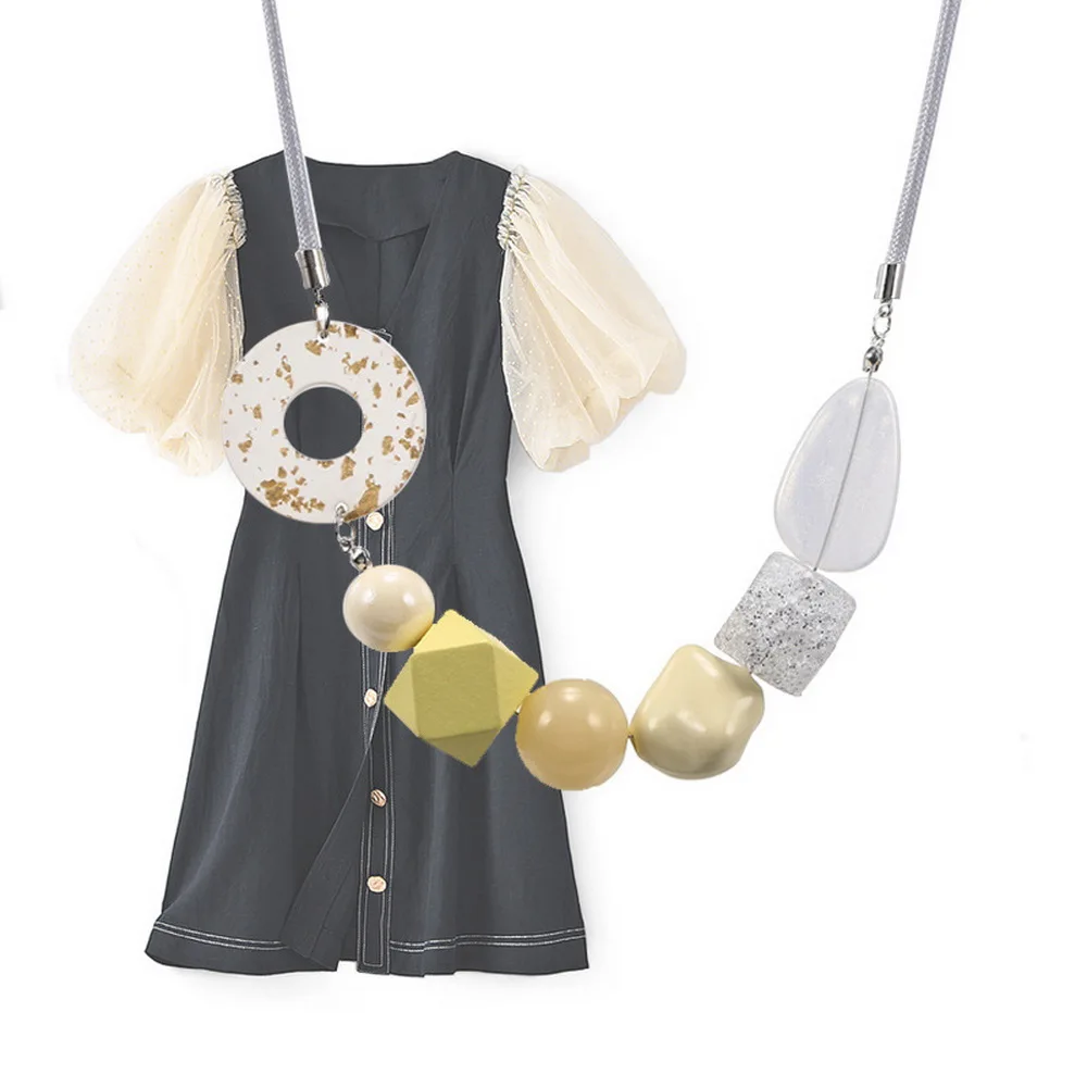 Акция ювелирные изделия оптом длинная цепочка из шнура ожерелье с кулоном