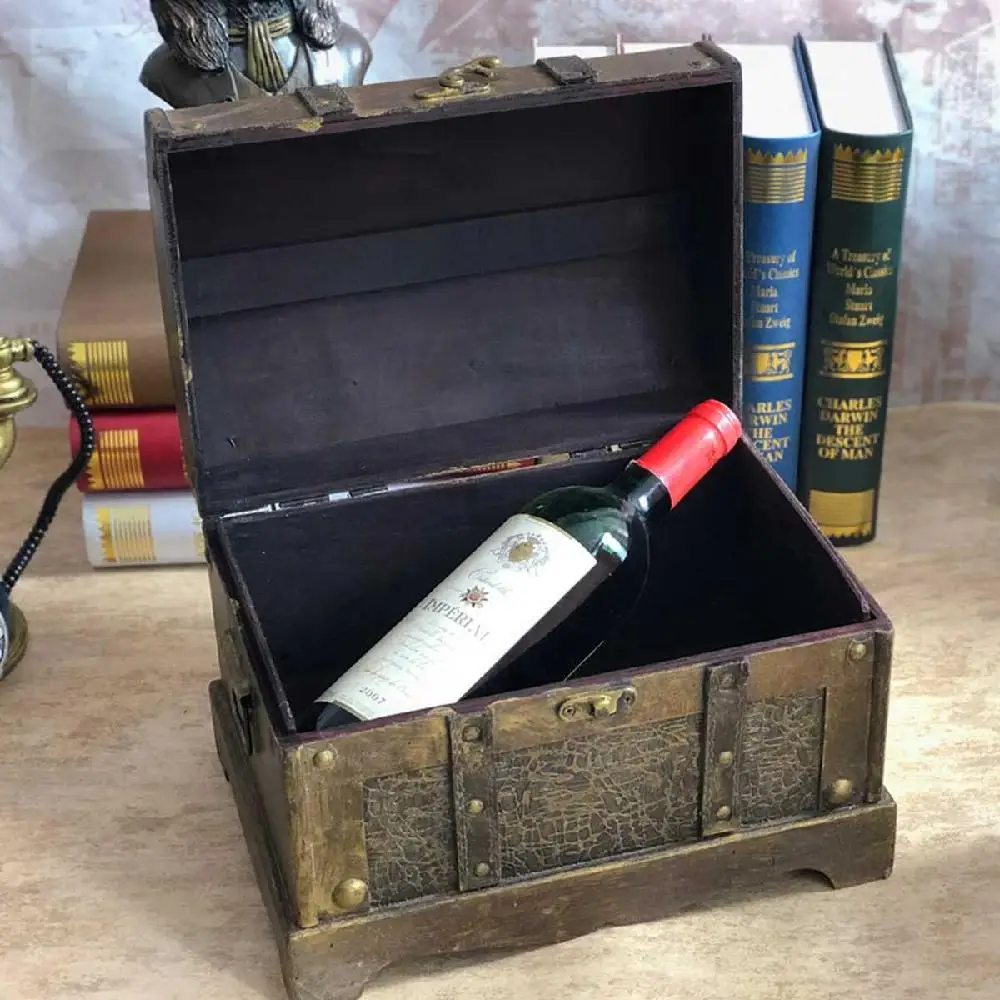 Новая деревянная коробка с сокровищами восстановленная древними путями