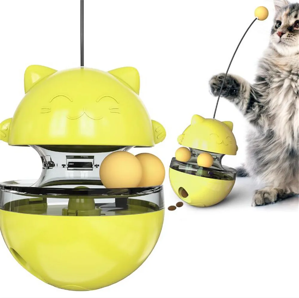 

N25 Cat Toys Pet supplies turntable toy leaking food ball funny cat stick self enjoy cat toys