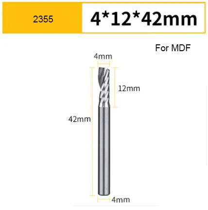 5 шт./компл. 4 мм Одна Флейта спиральный резак Концевая фреза для станка с ЧПУ