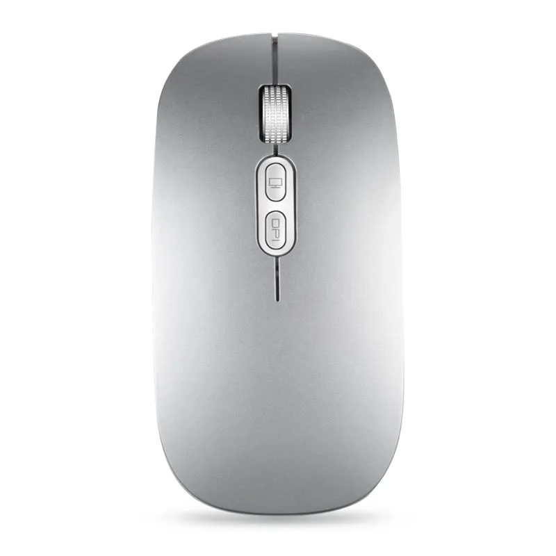 Silver J JOYACCESS Wireless Mouse Silent 2.4GHz Mouse Computer Mause Rechargeable Built-in Battery USB Receiver Mice Ergonomic for Lap - Цвет: Silver