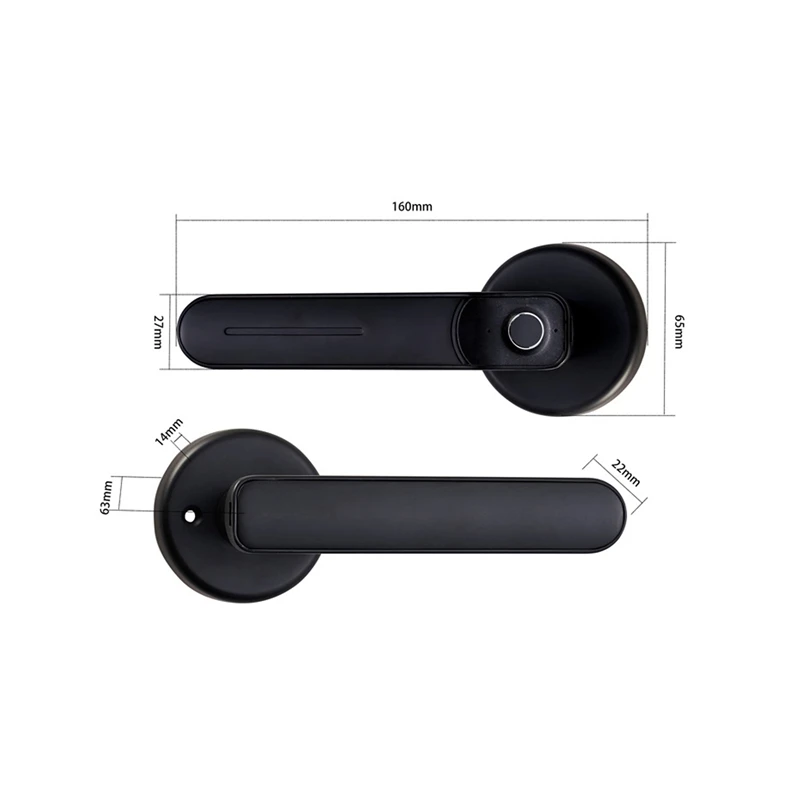 

WAFU WF-017 Fingerprint Handle Key Door Lock for Room Office Smart Lever Door Knob Zinc Alloy Fingerprint Handle Lock