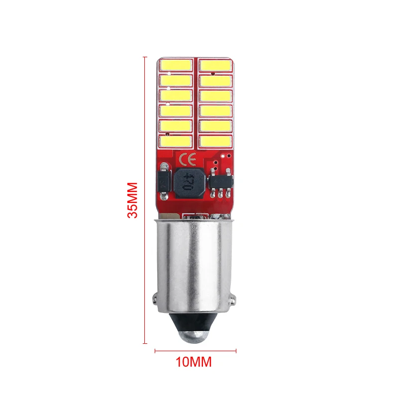 2 шт. Автомобильные светодиодные лампы Canbus BA9S T4W T2W T3W H5W 4014smd 12 В 12913 12910 12929 |