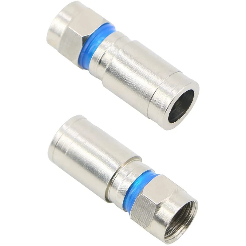 compression rg6 f connector coax coaxial adapter plug for satellite cable tv 50 pack free global shipping
