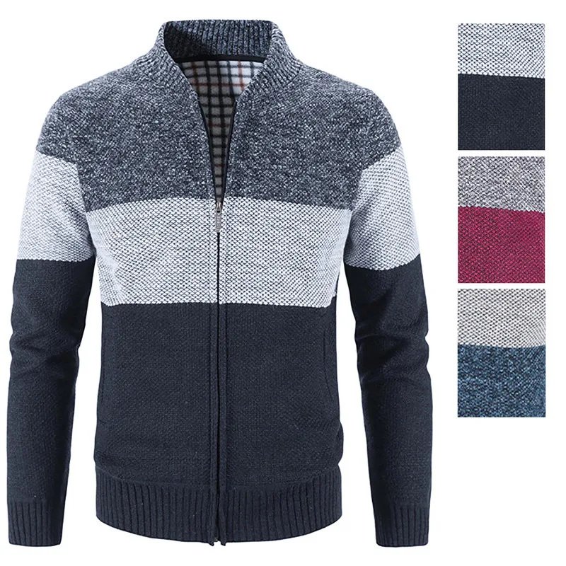 2020 New Solid Men's Sweaters Autumn Winter Warm Zipper Vest Men Casual Knitwear Sweatercoat Male Colthes | Мужская одежда