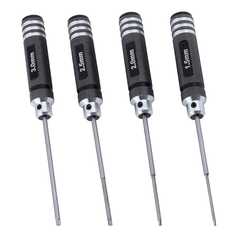 

4pcs Metric Hex Screw Driver Set 1.5/2/2.5/3mm Hexagonal ScrewDriver Tools For RC FPV Helicopter Car Multi-Axis FPV Drone Racing