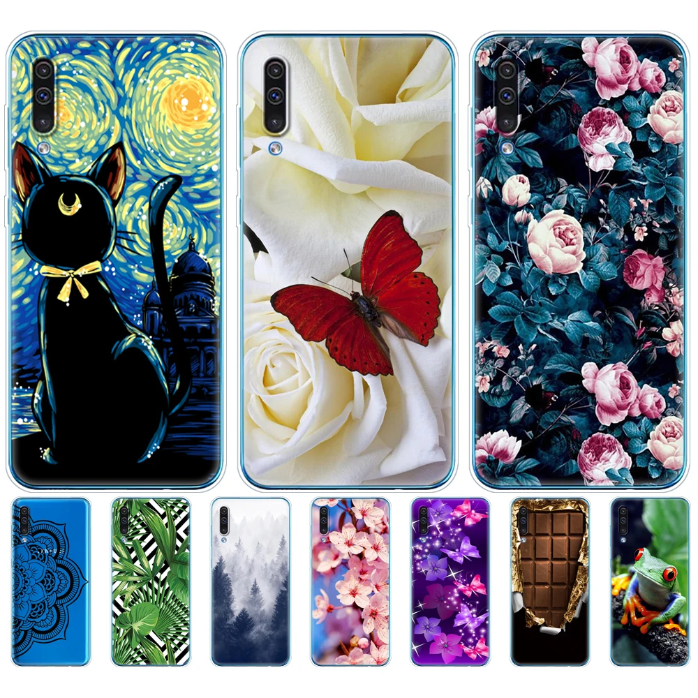 

For Samsung Galaxy A50 Case Silicone Transparent Back Cover Phone For Samsung A50 A505 A505F SM-A505F Soft Case 6.4 coque bumper