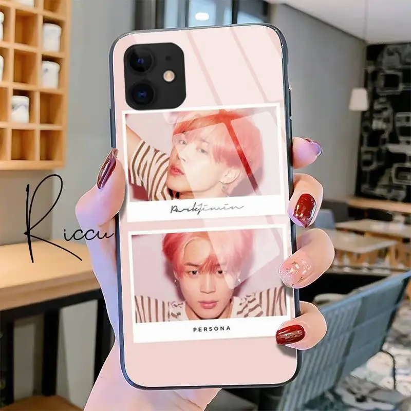 

Park Jimin Kpop fresh Phone Case Tempered Glass For iPhone 11 Pro XR XS MAX 8 X 7 6S 6 Plus SE 2020 12 Pro Max Mini case