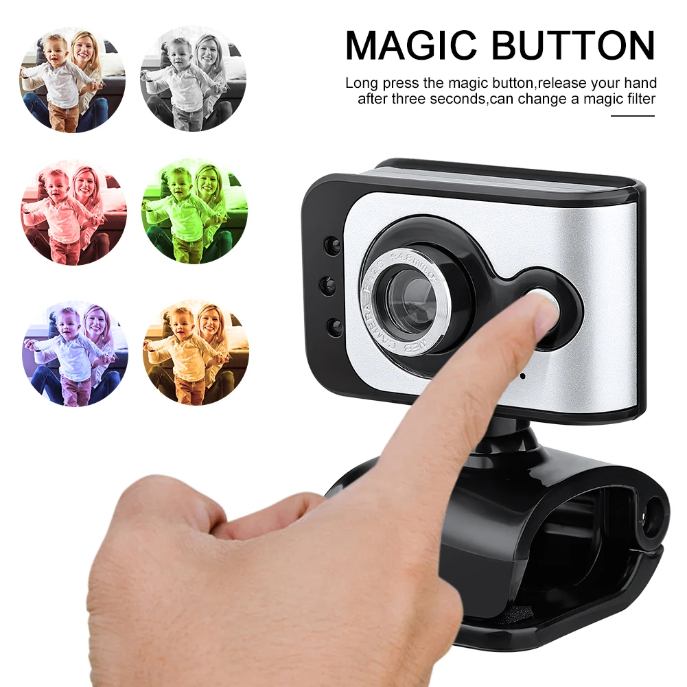 Веб-камера HD 480P для ПК Компьютерная камера Skype Live Class Conference со встроенным