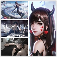 hd beauty anime game fantasy girl hd prints canvas wall art painting modular pictures home decoration poster living room frame