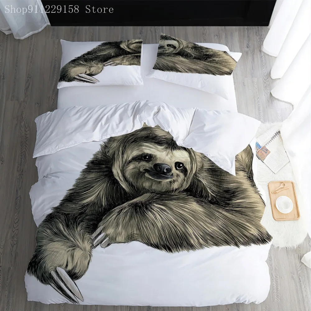 Conjunto de Cama Capa de Edredão Twin Branco Quarto Conjunto Criança Adorável Crianças Colcha Capa Único Duplo Grande Tamanho 3-piece