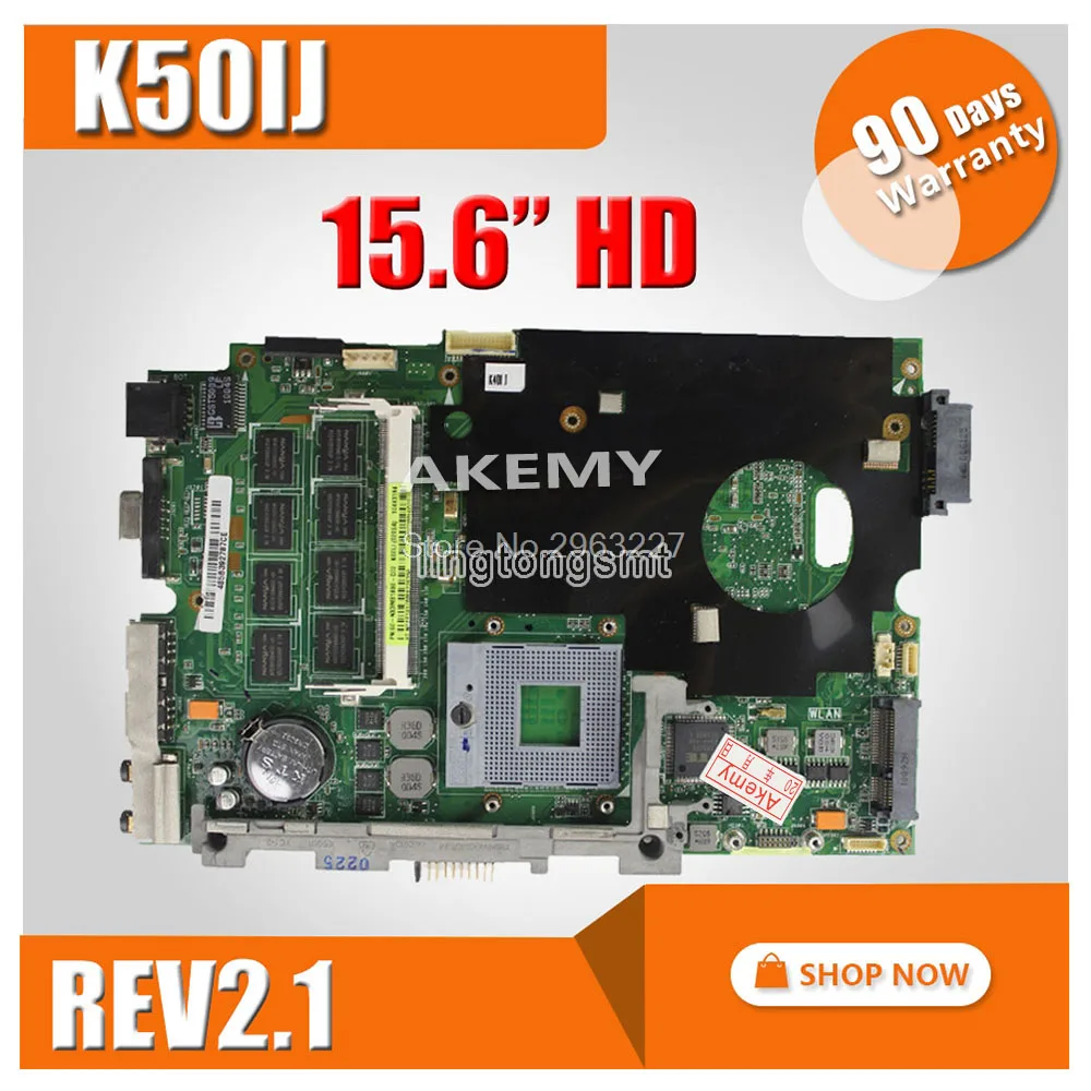 Материнская плата k50ij для ноутбука For Asus REV 2 1 100% Протестировано 60 дней