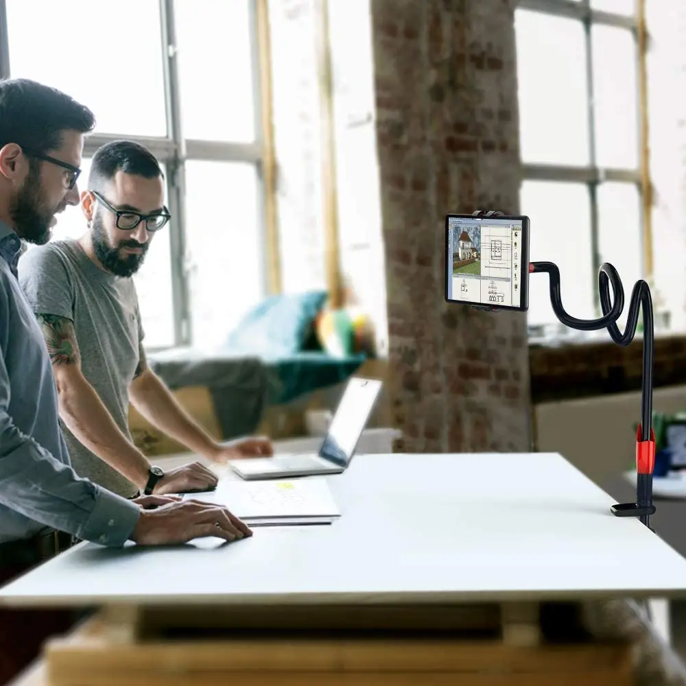 

Gooseneck Tablet Stand Flexible Lazy Neck Stand Holder Desk Clip Mount Bracket Bed Long Arm iPad Pro Samsung Xiaomi 4-10.6inch